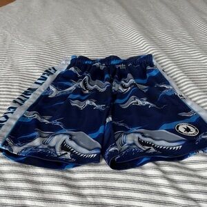 Kids Shark Print Blue Shorts